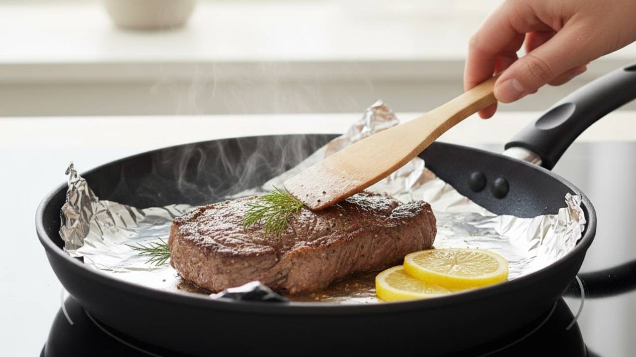 Alufolie in der Pfanne Trick