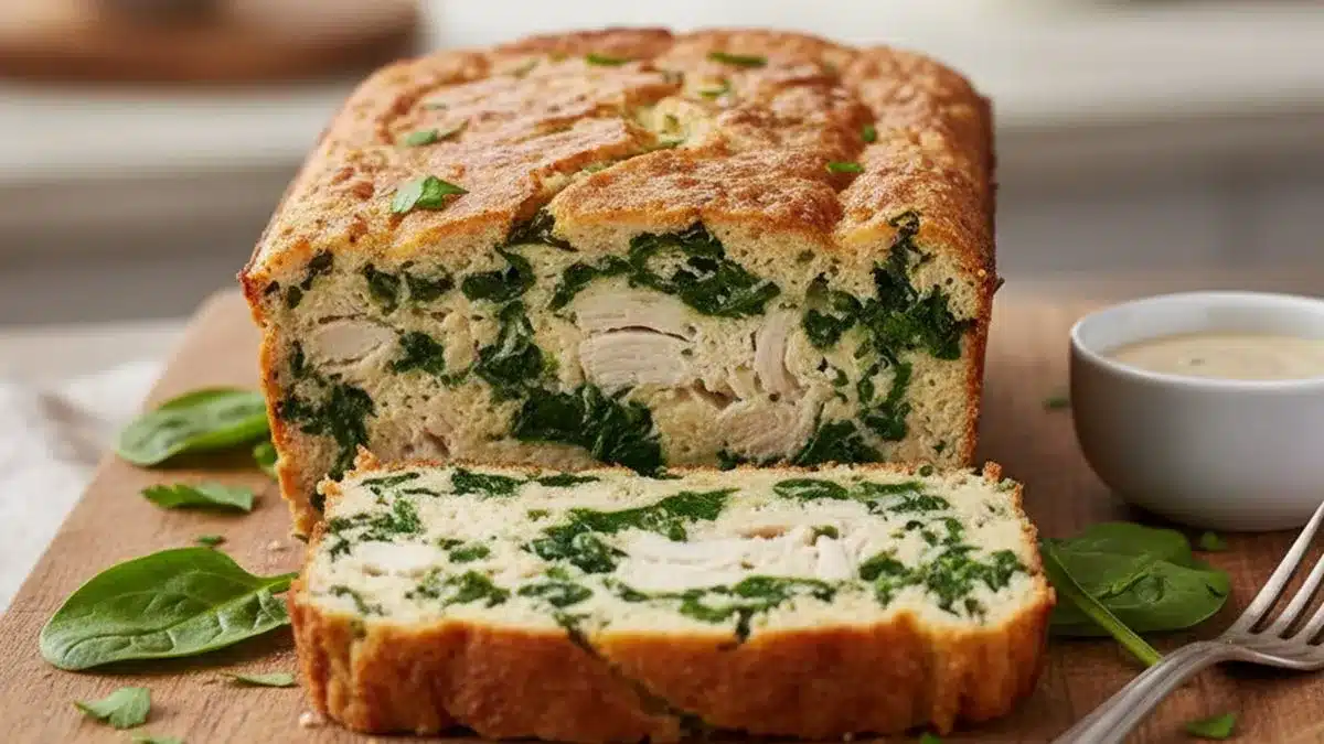 Spinat-Hähnchen-Pudding: ein leckeres, einfaches und nahrhaftes Rezept mit nur 7 Zutaten.