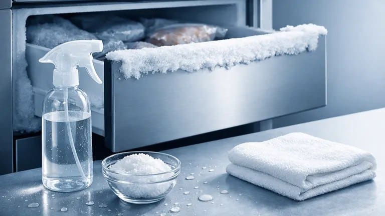 Das Abtauen des Gefrierschranks ist jetzt einfacher denn je: der Essig-Salz-Trick