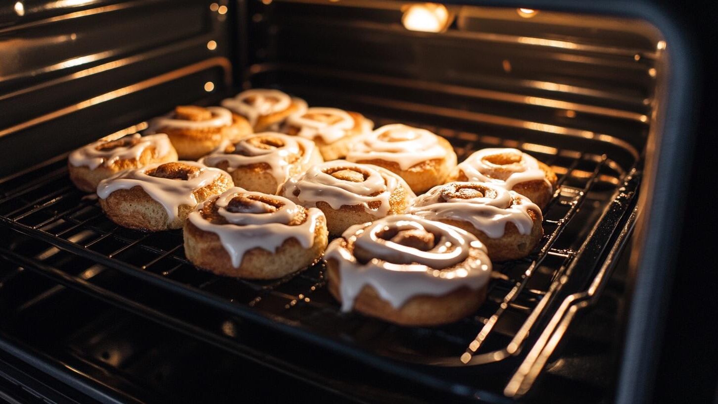 Die besten Zimtschnecken mit Sahneglasur. Sie riechen und schmecken fantastisch