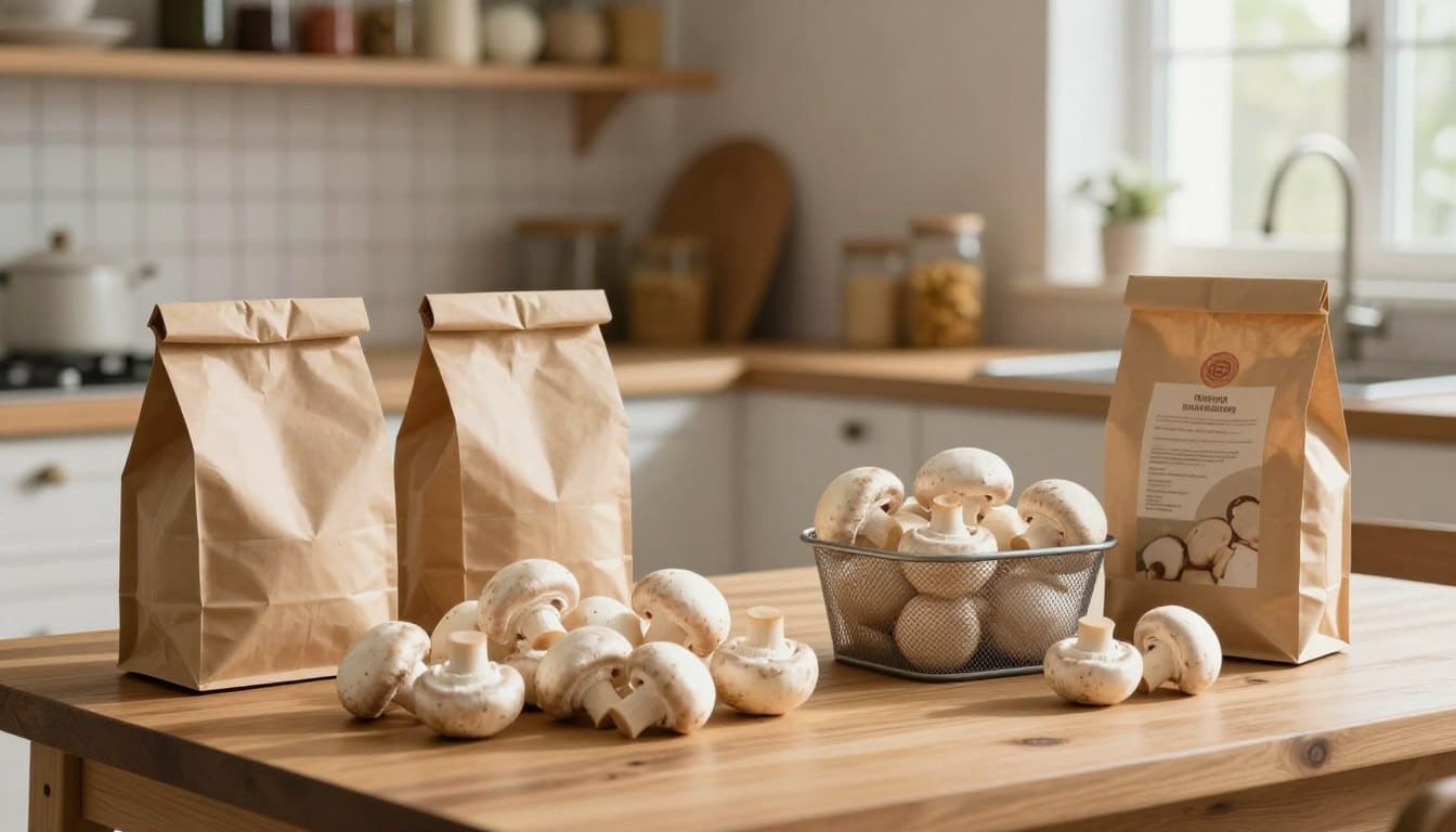 Wie man Champignons lagert, damit sie nicht dunkel werden: Papier, Behälter und wie lange sie haltbar sind