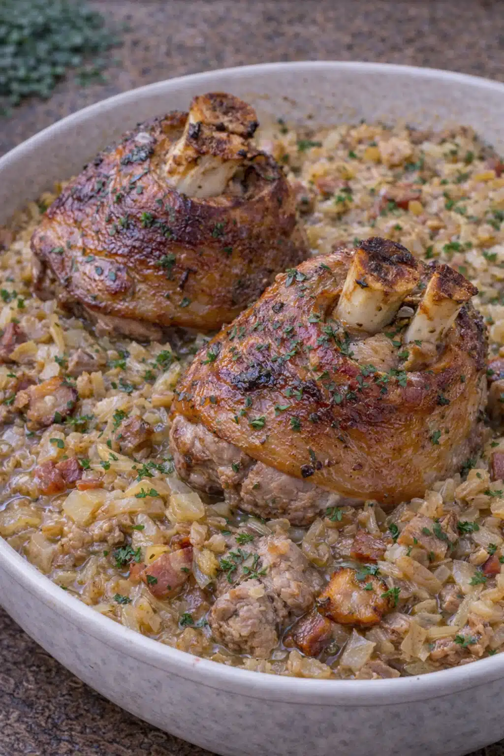 Gebratene Haxe in Kohl